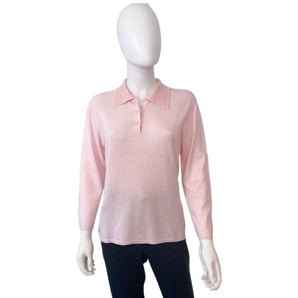 Women’s SML Design sweet Embellished Sequin Pink Sweater Size XL - Picture 2 of 6